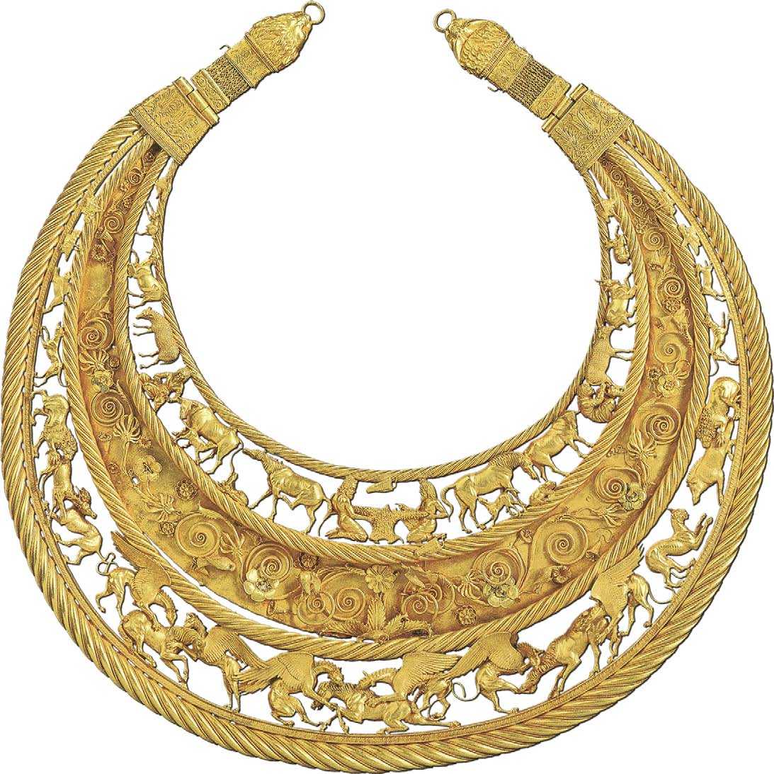 Золота пектораль з кургану Товста могила. IV cт. до н. е.